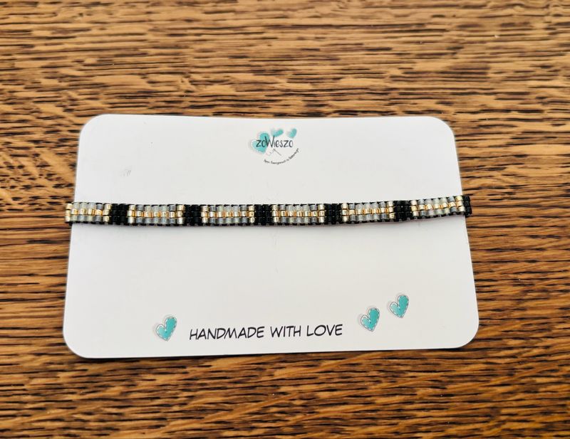 Armbandje miyuki black beauty