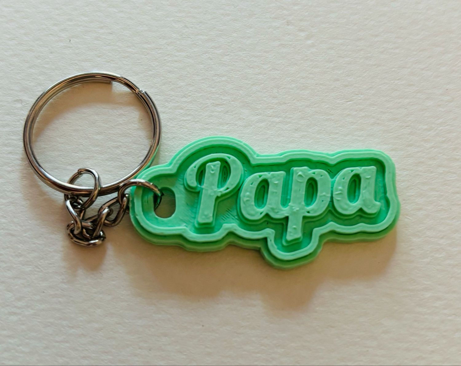 Sleutelhanger papa zeegroen