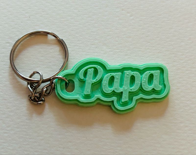 Sleutelhanger papa zeegroen