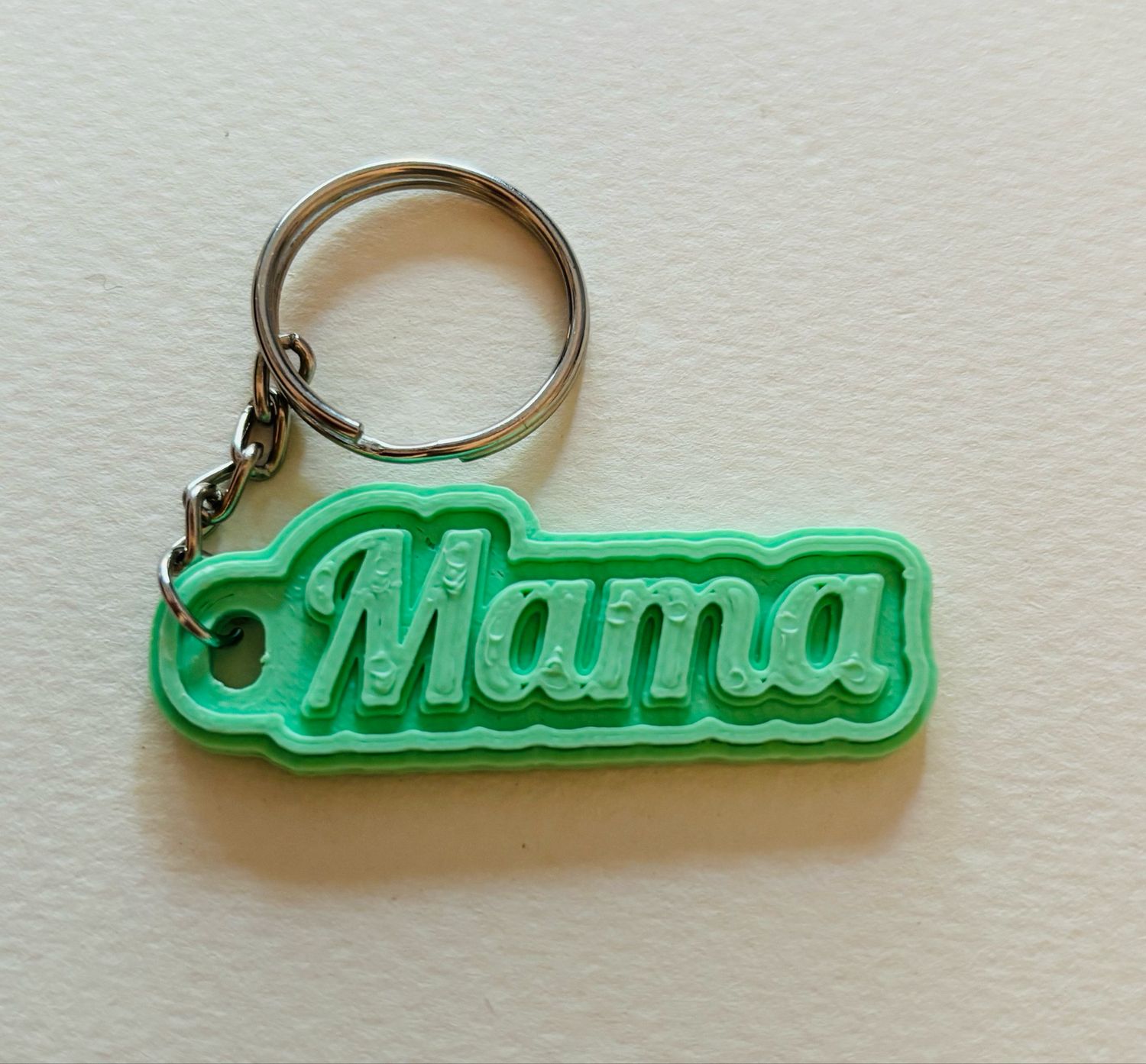 Sleutelhanger zeegroen mama