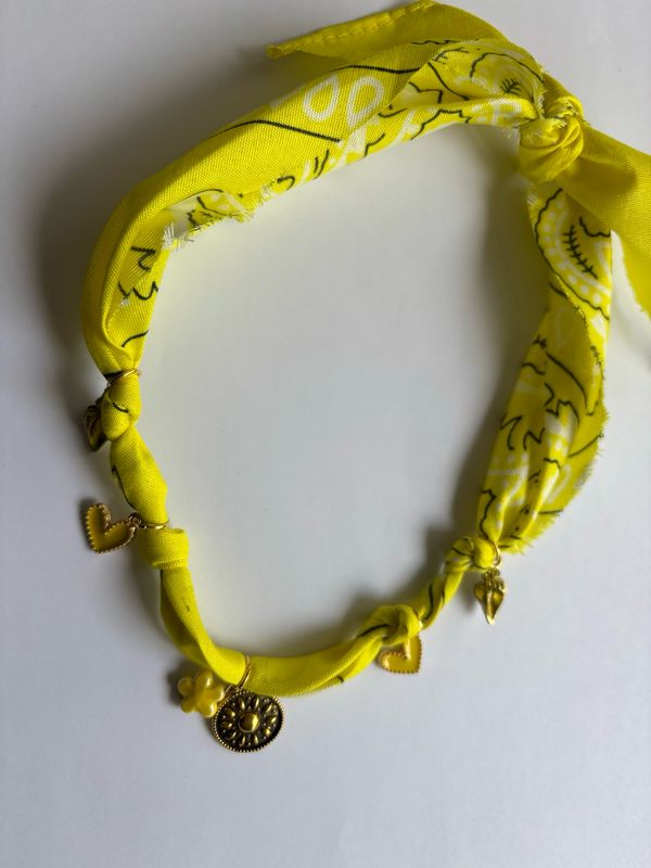 Bandana ketting geel