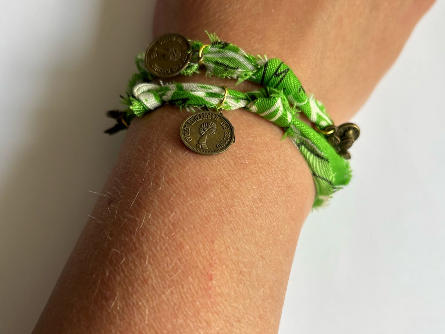 Bandana armband groen