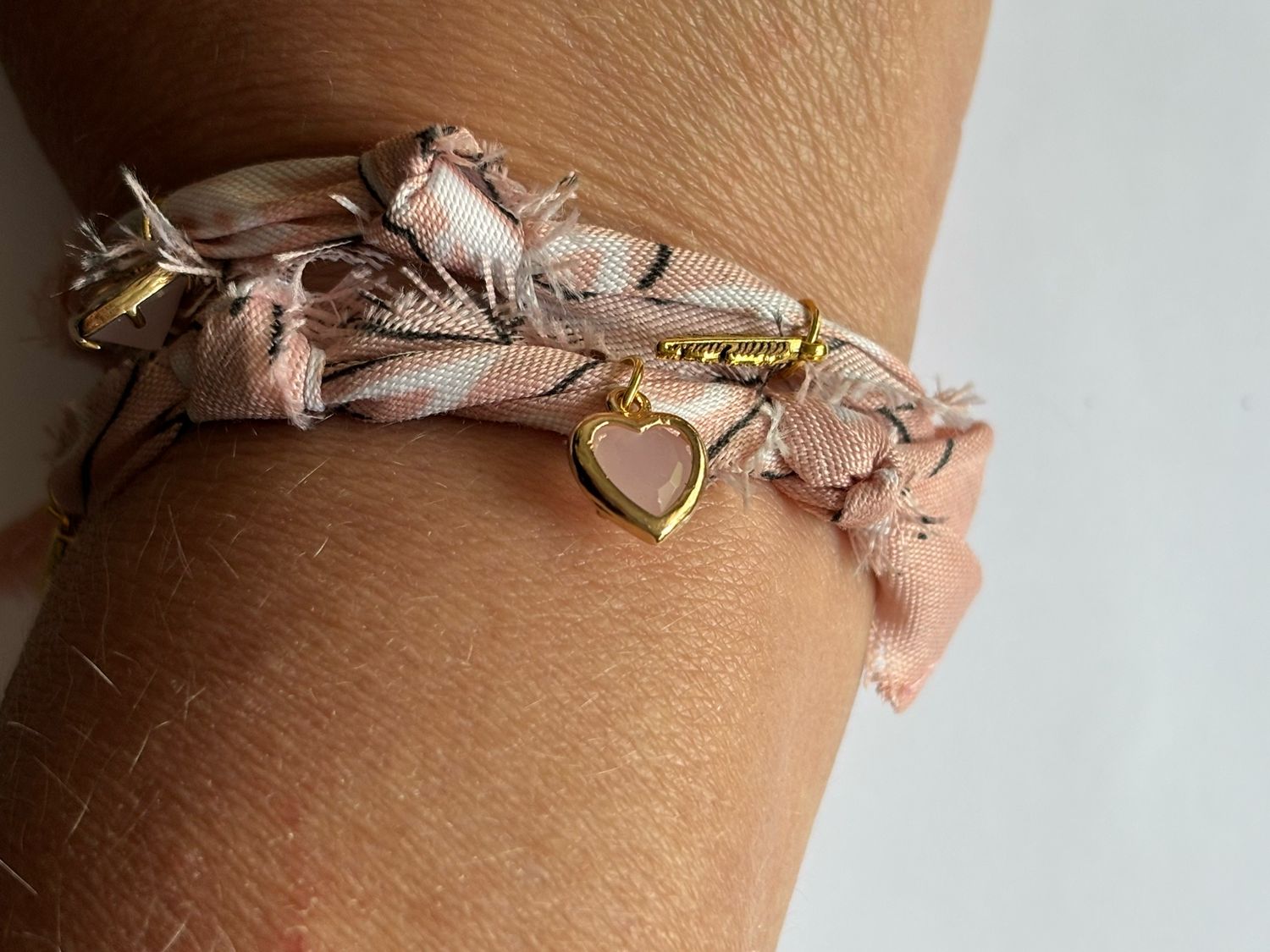 Bandana armband roze