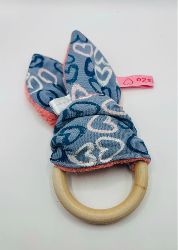 Konijn Oortje Blue Hearts