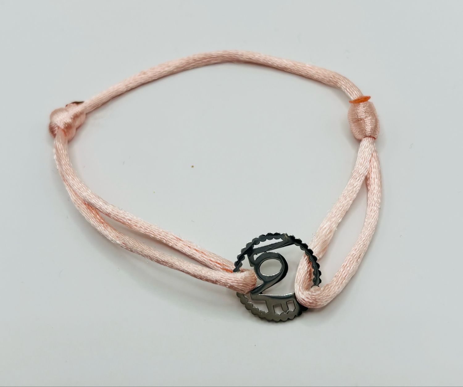 Satijnarmbandje love zilver