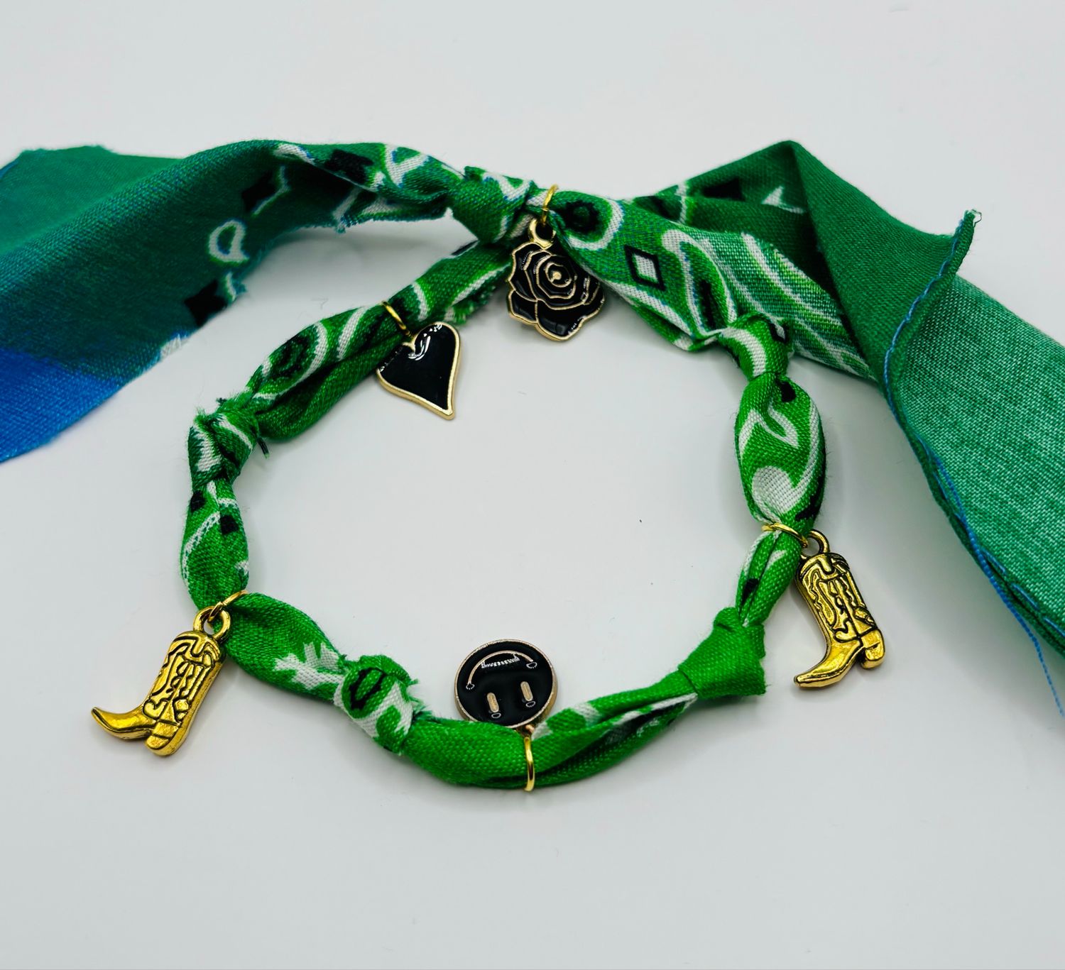 Bandana armband groen