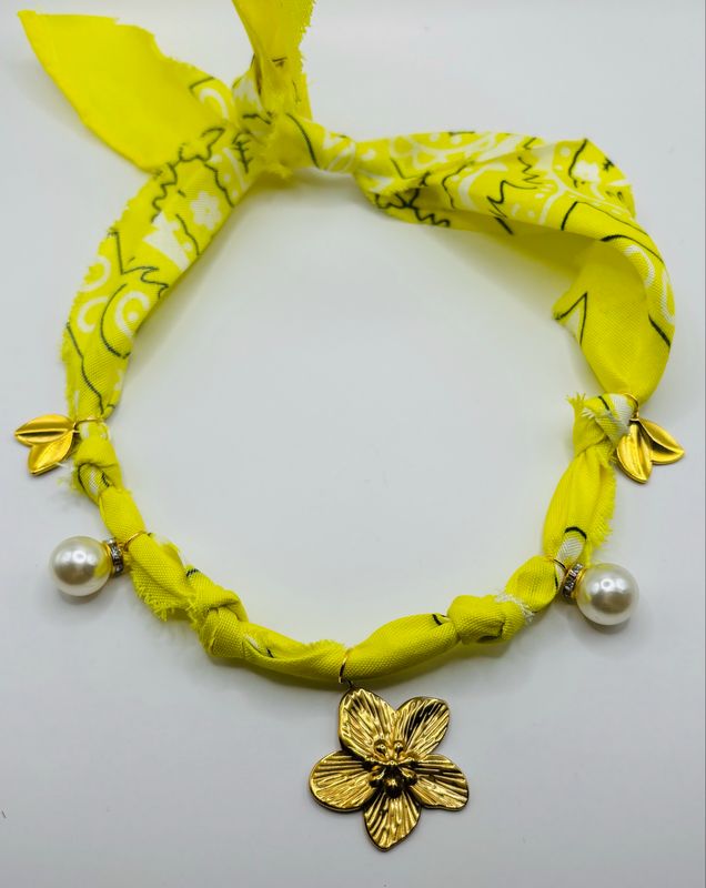 Bandana ketting yellow