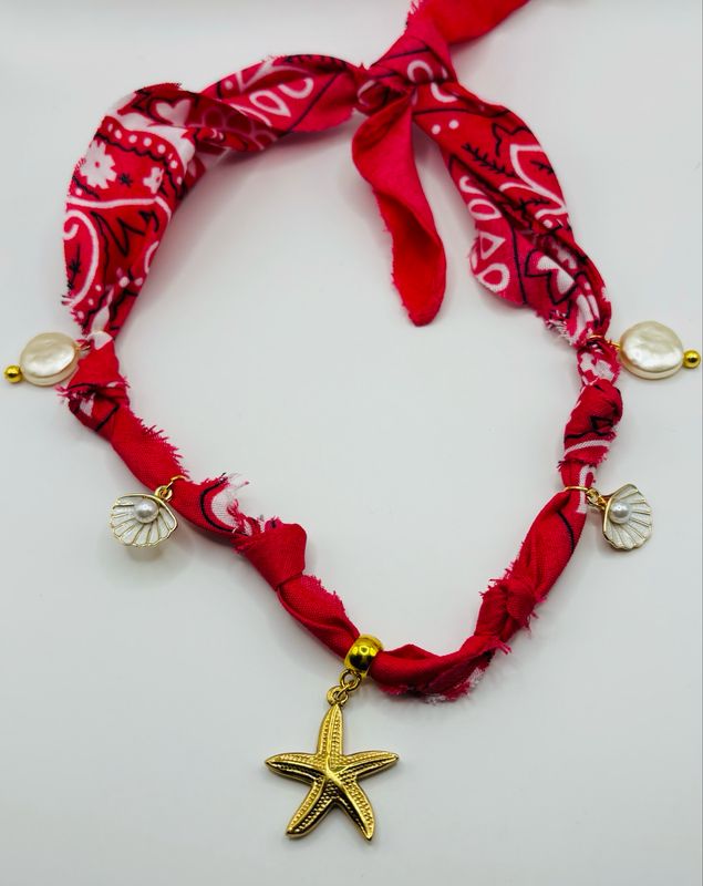Bandana ketting roze