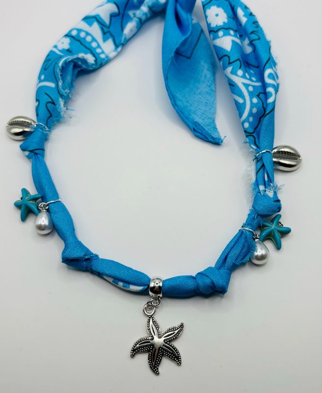Bandana ketting blue