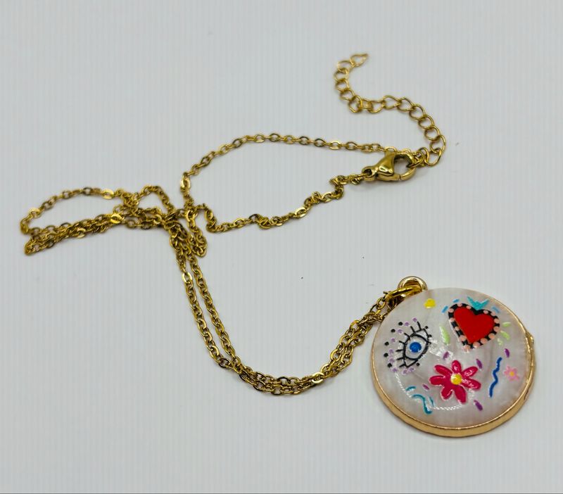 Ketting goud ronde hanger