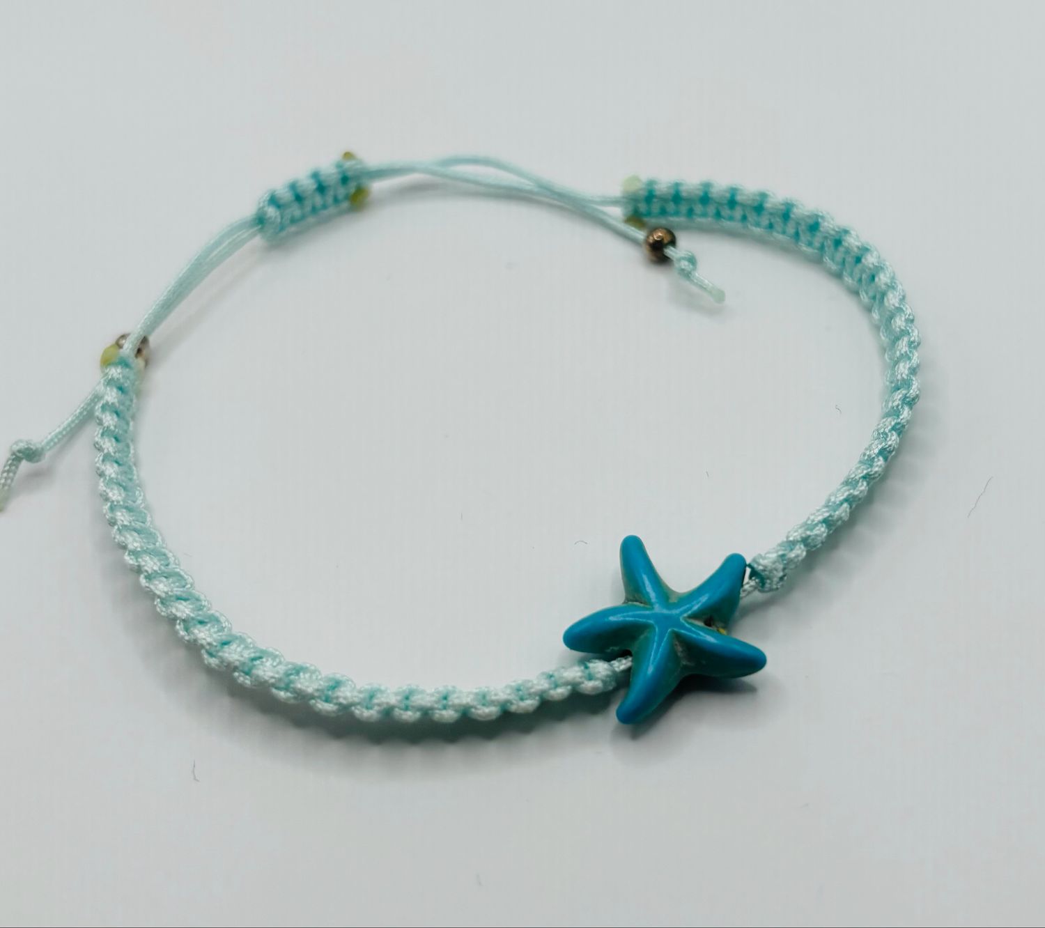 Macramé Armbandje Zeester Blauw