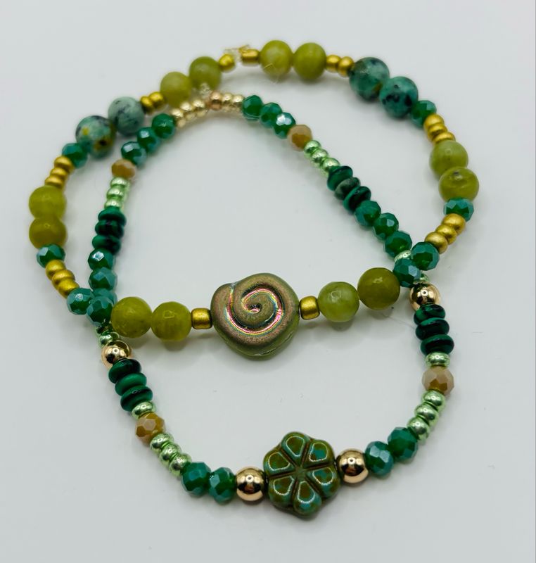 Armband set green
