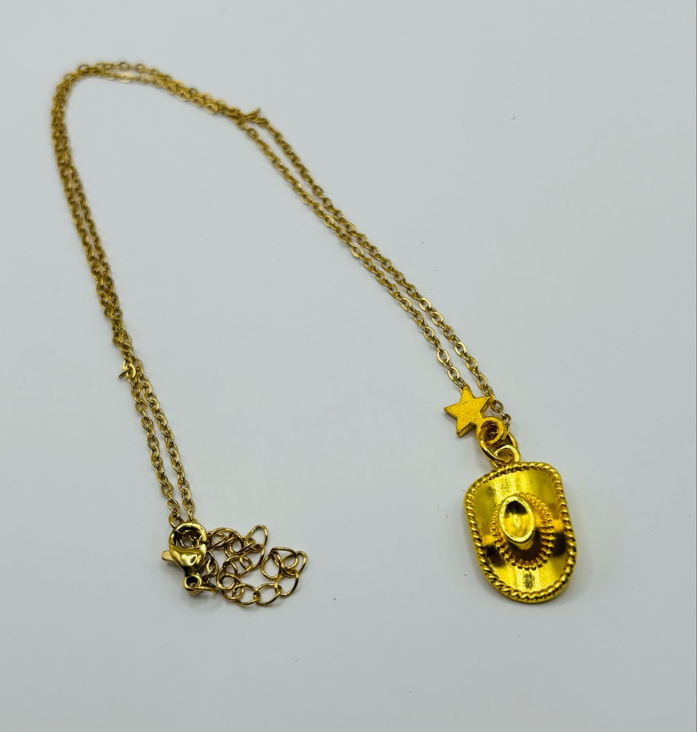 Ketting goud cowboyhoed