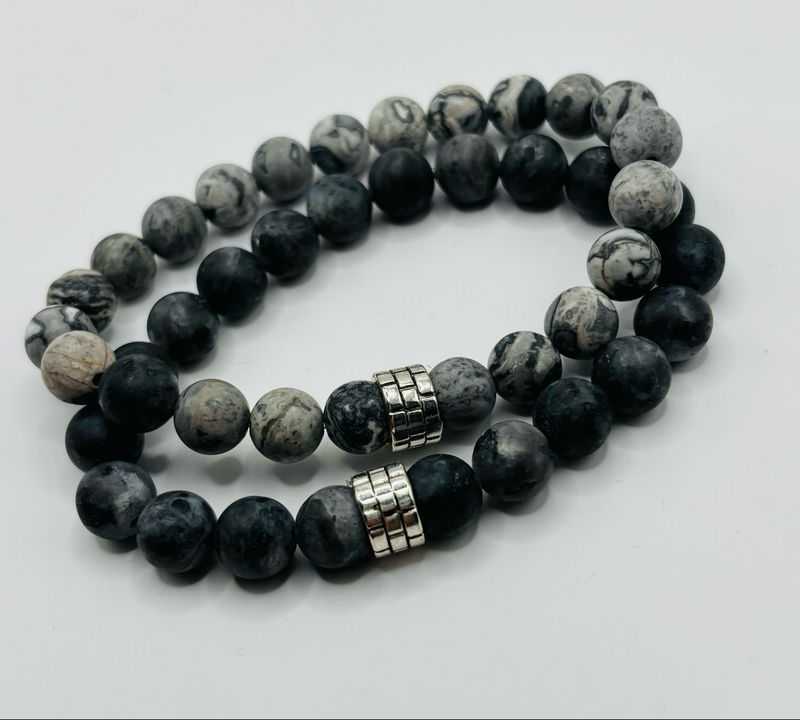 Mannenarmband Grijs