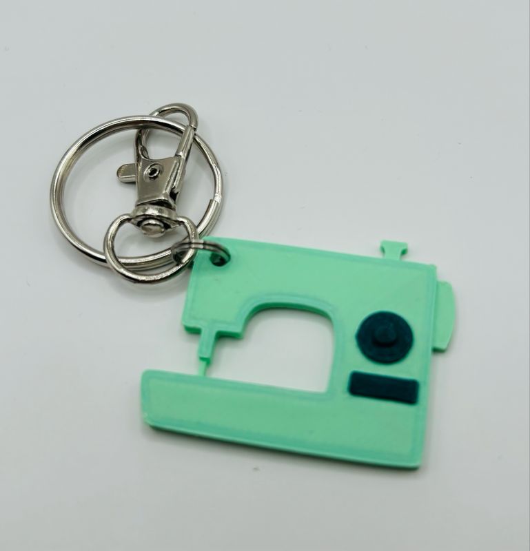 Sleutelhanger naaimachine mintgroen