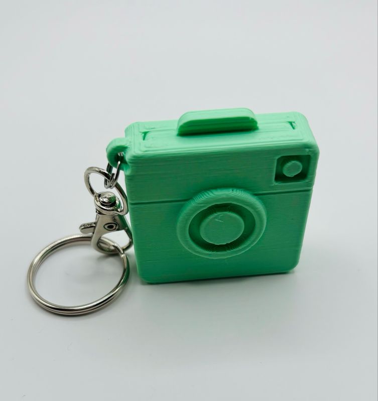 Sleutelhanger fototoestel mintgroen