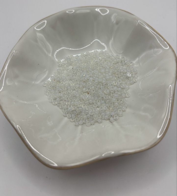 Rocailles 2mm wit doorzichtig 50gr