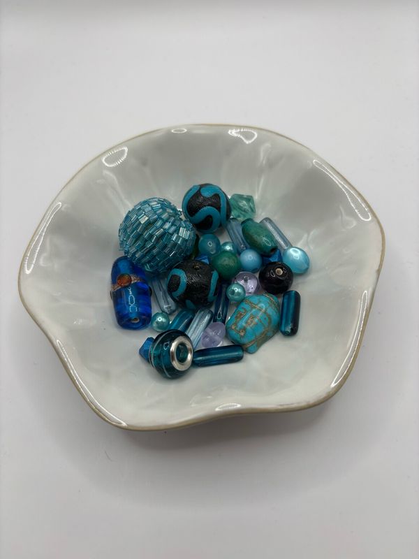 Glaskralen blauw 100gr