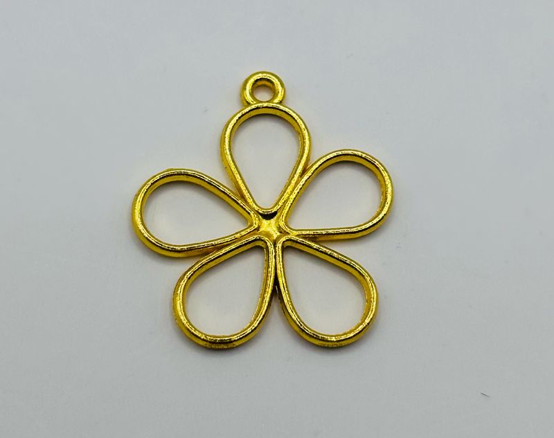 Bedel bloem goud 2cm