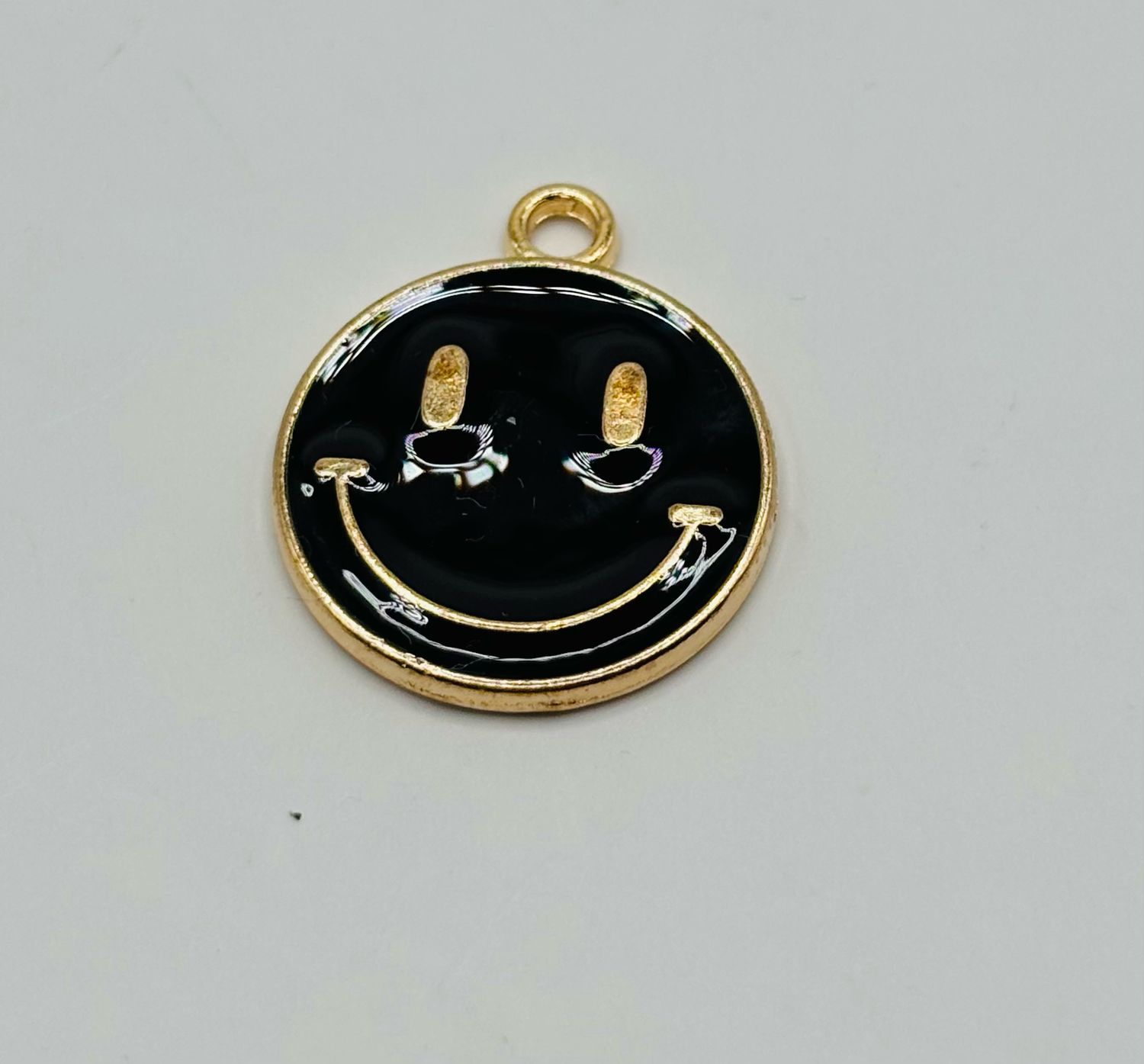 Bedel smile zwart goud 2cm