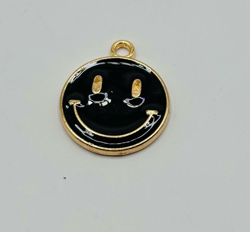Bedel smile zwart goud 2cm