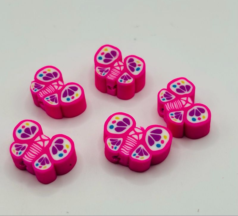 Polymeer kraal vlinder ? 10 stuks