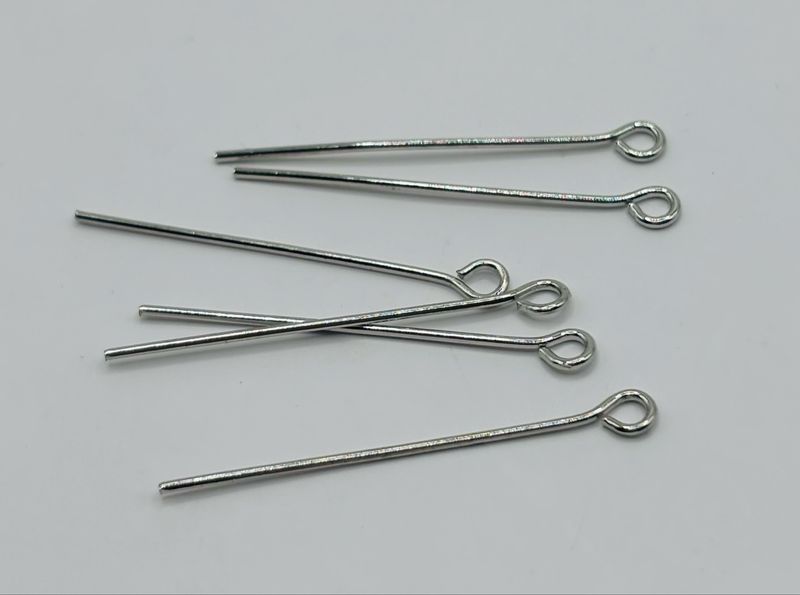 Kettelstift zilver 24mm 25 st