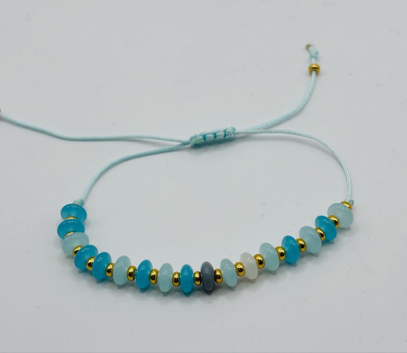 Armband natuursteen blauw