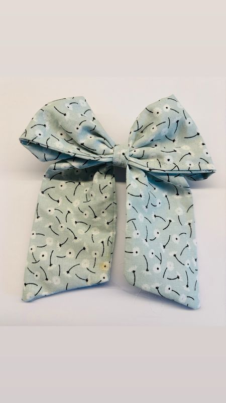 Strik flower blue kids met haarklem