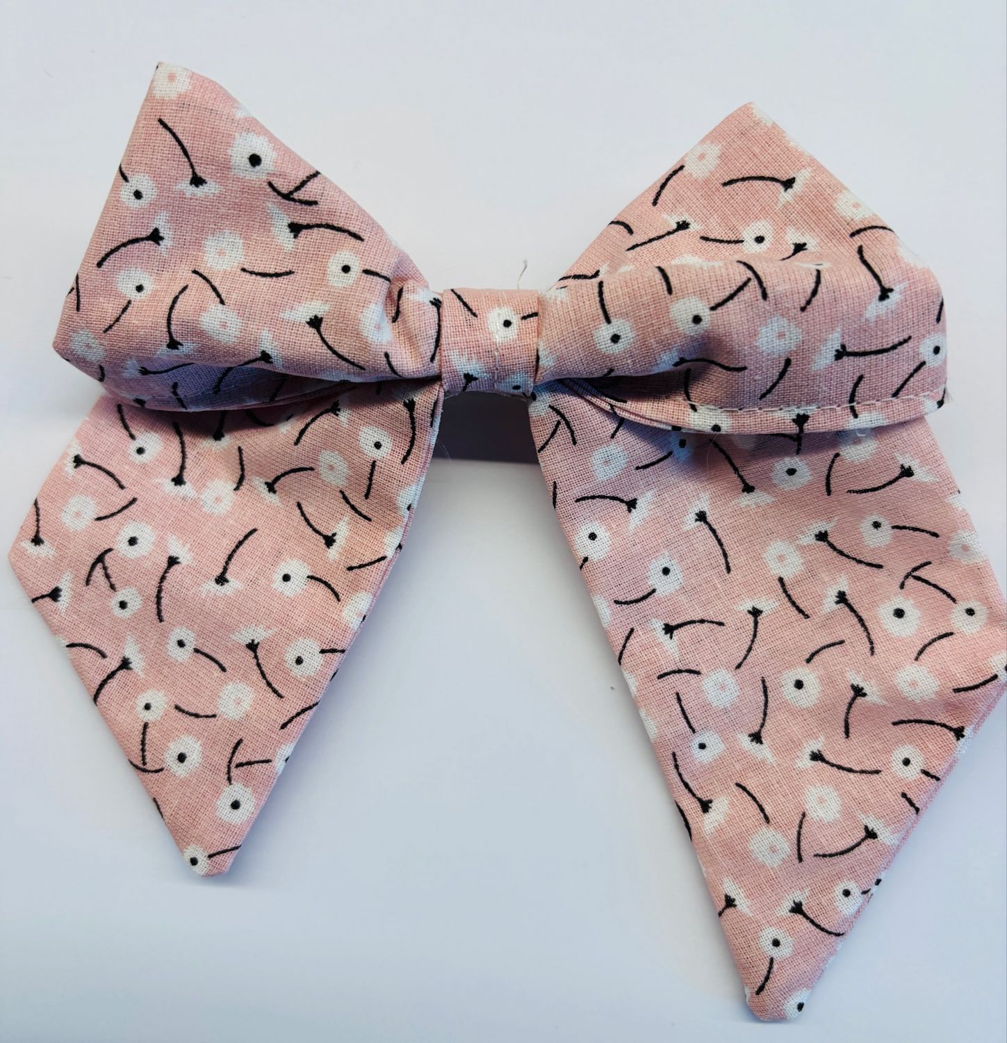 Strik bloem roze kids met haarklem