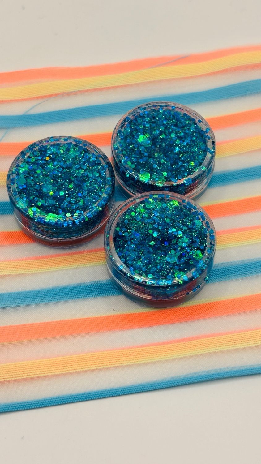 Glittergel blauw