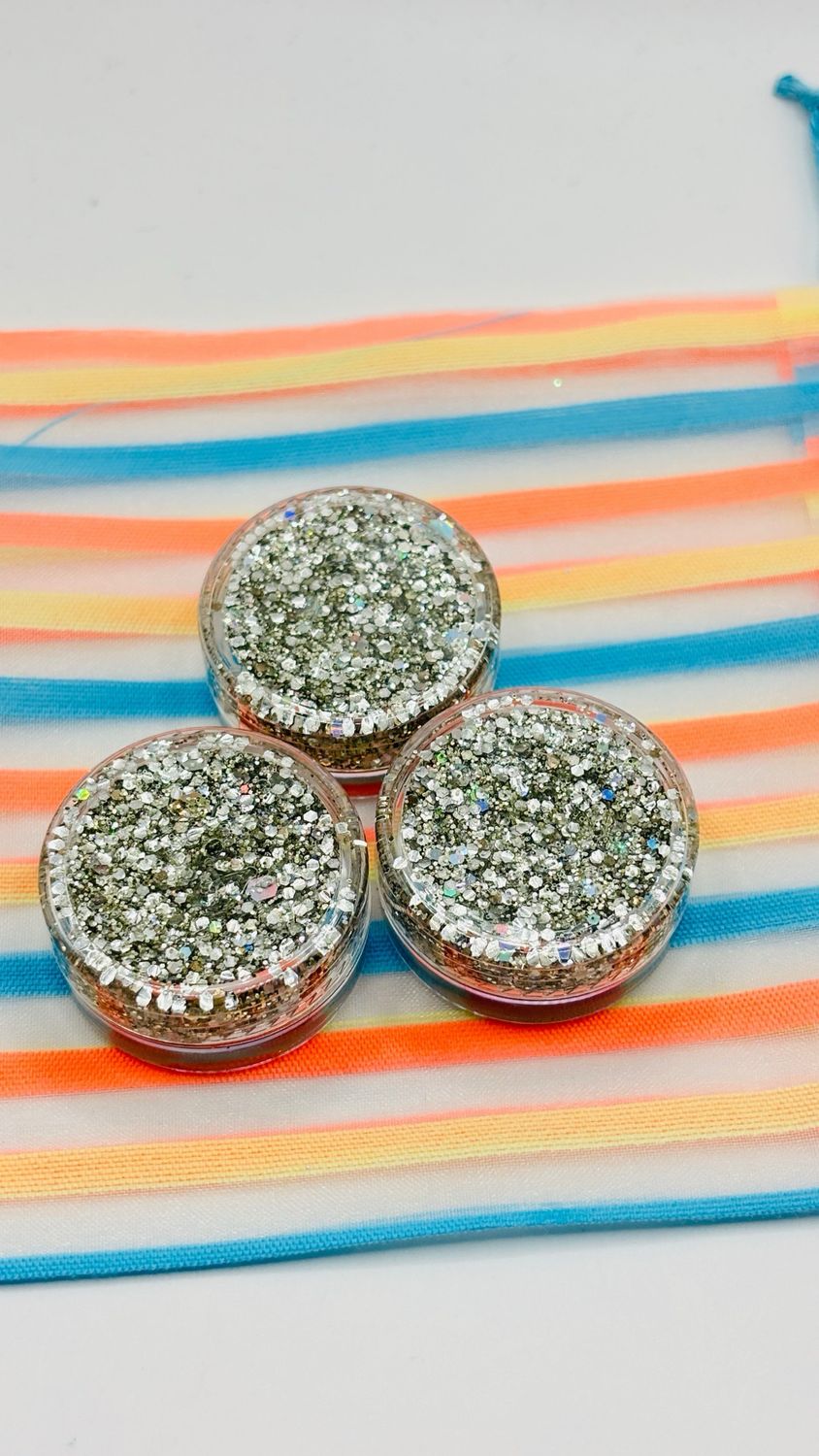 Glittergel zilver