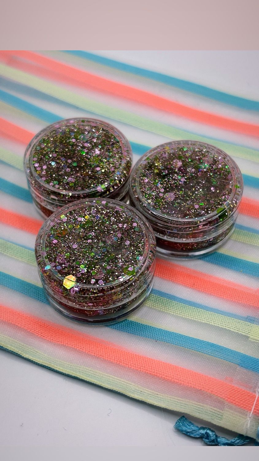 Glitters roze groen goud