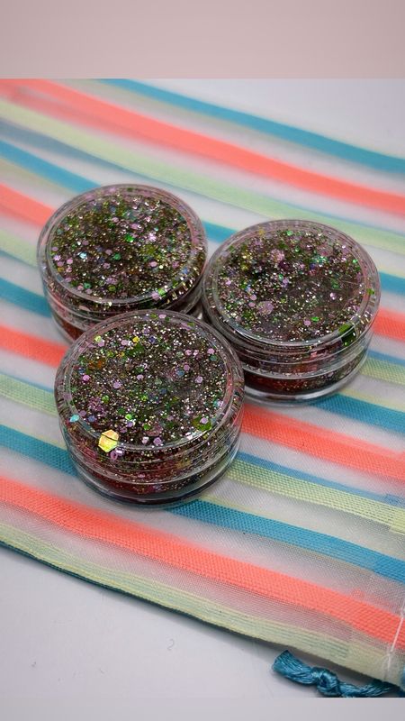 Glitters roze groen goud
