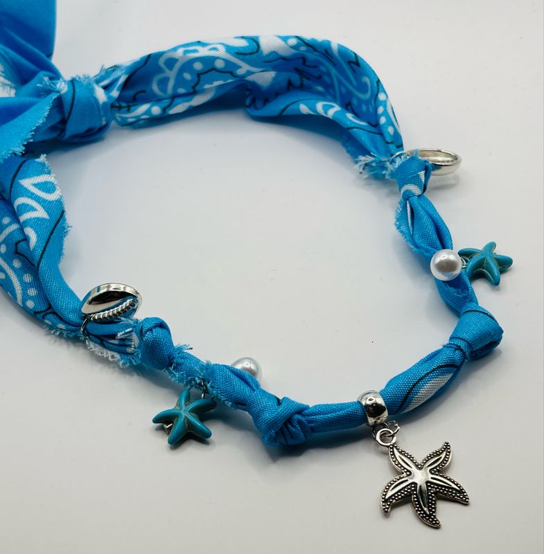 Bandana ketting turquoise