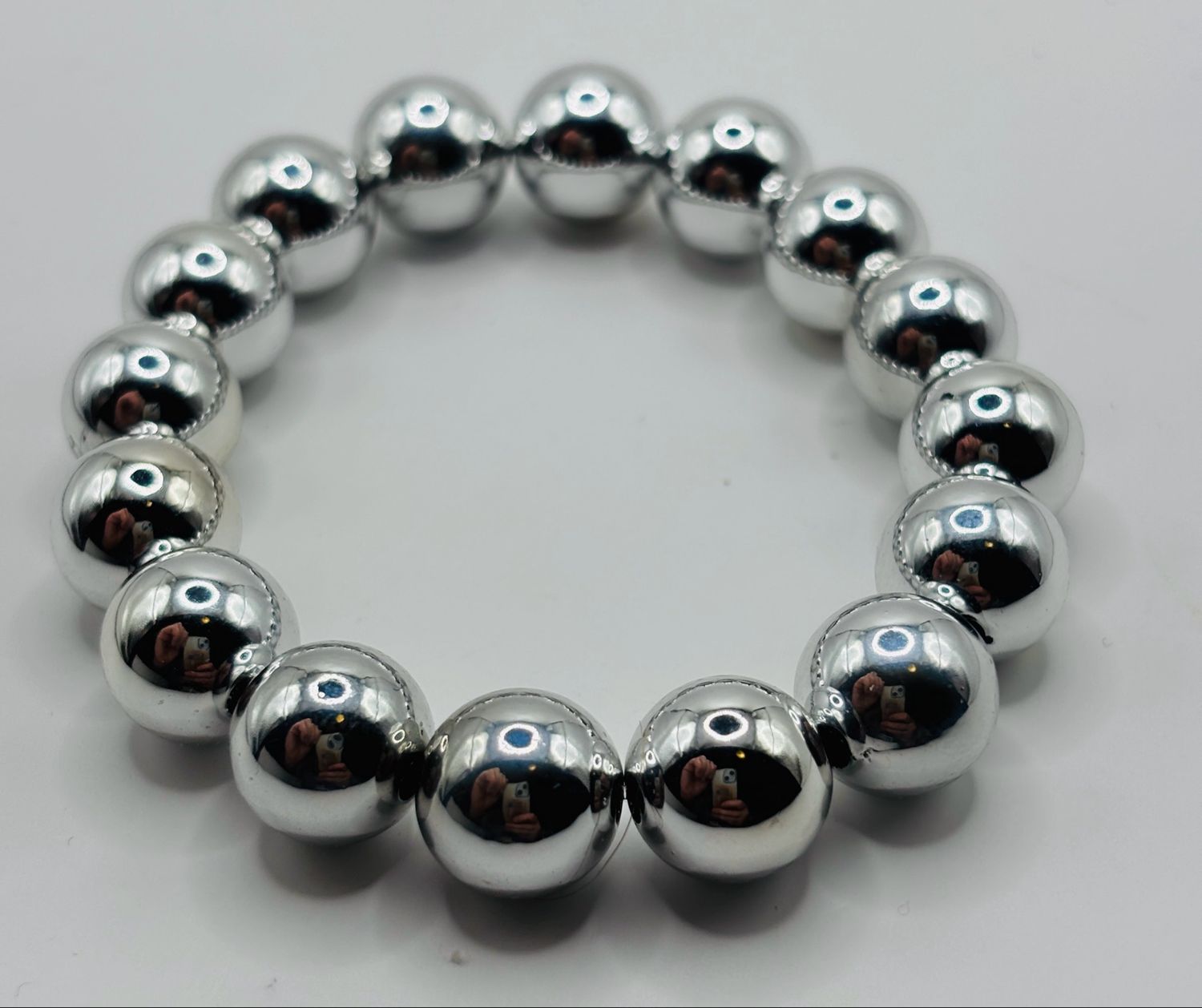 Bolletjes armband zilver