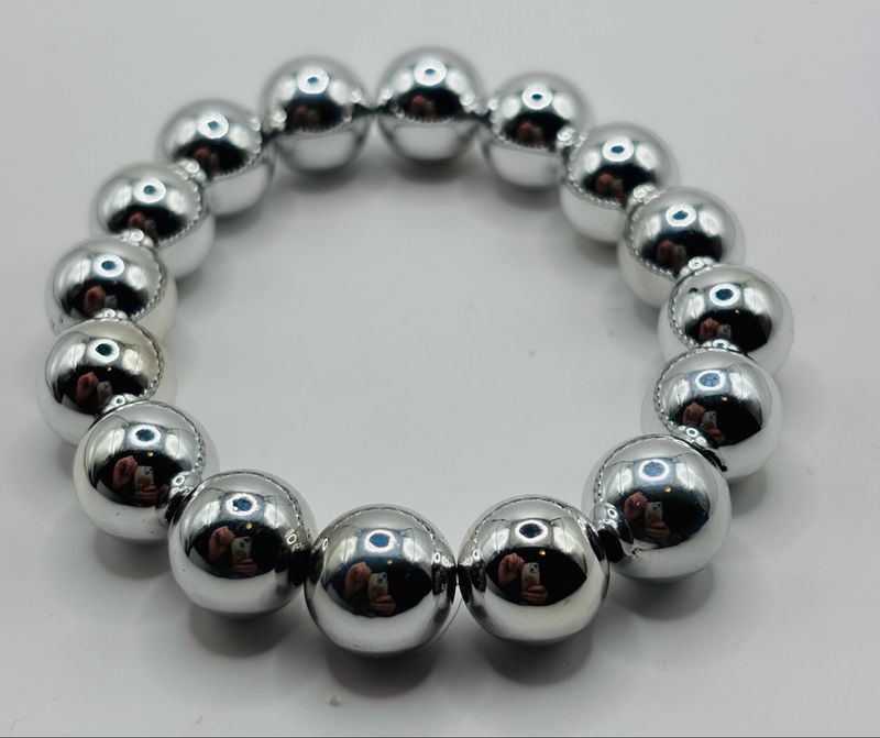 Bolletjes armband zilver