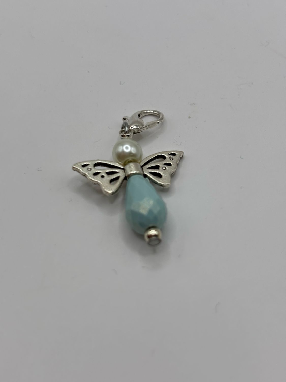 Engeltje zilver blauw