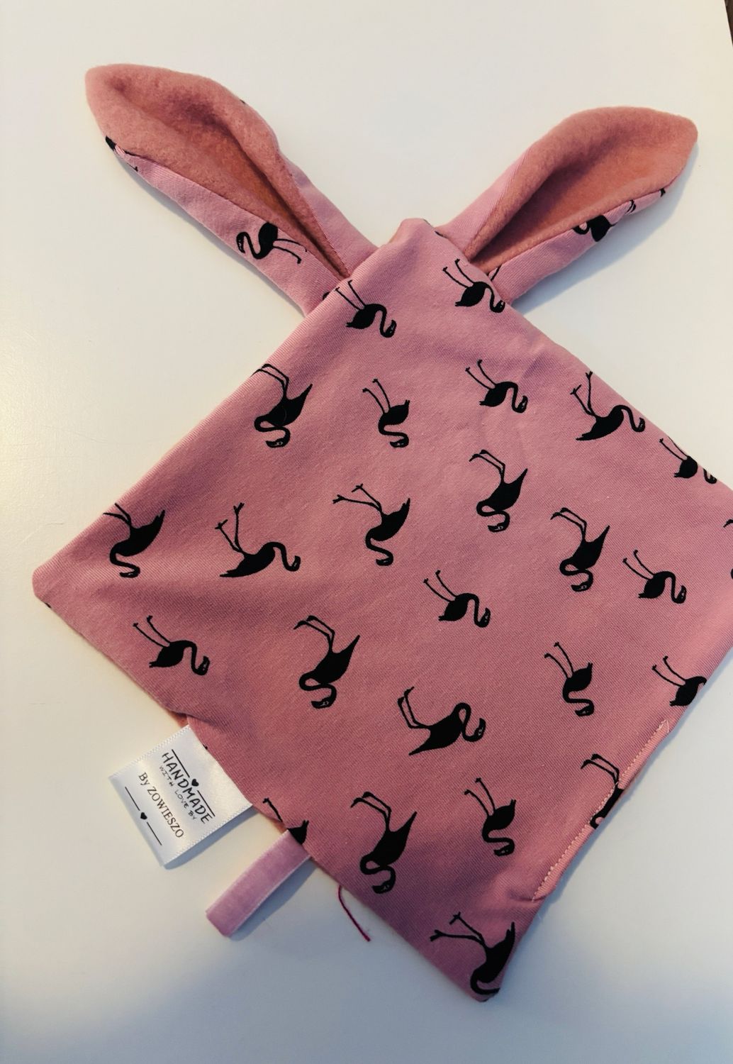 Konijnen knuffeldoekje flamingo ?