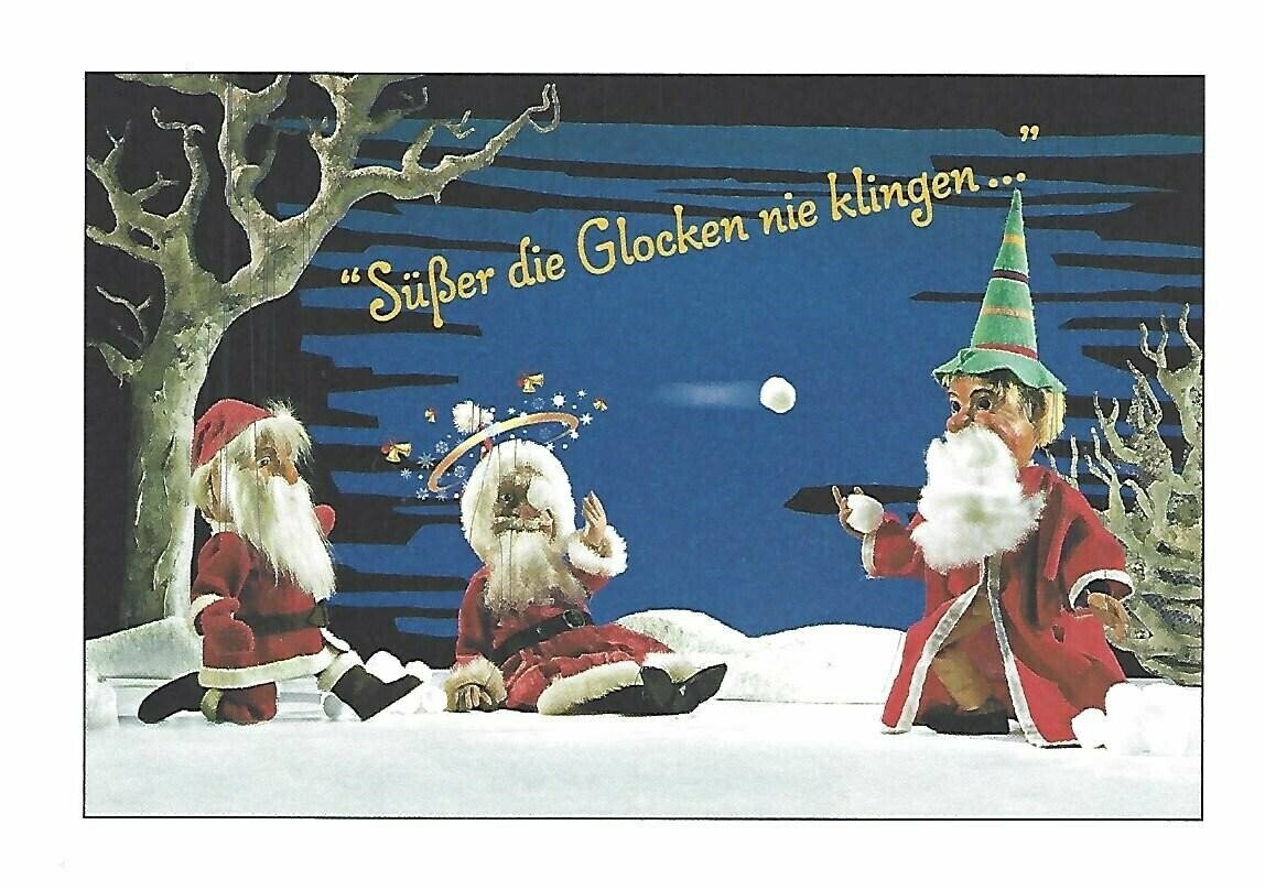 "Süßer die Glocken  ..."
Klappkarte Kasperl