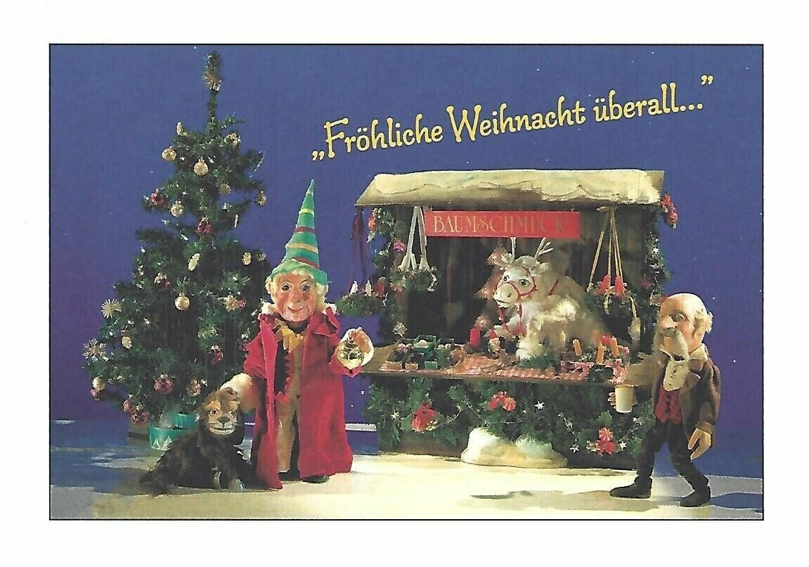 "Fröhliche Weihnacht überall ..."
Klappkarte Kasperl