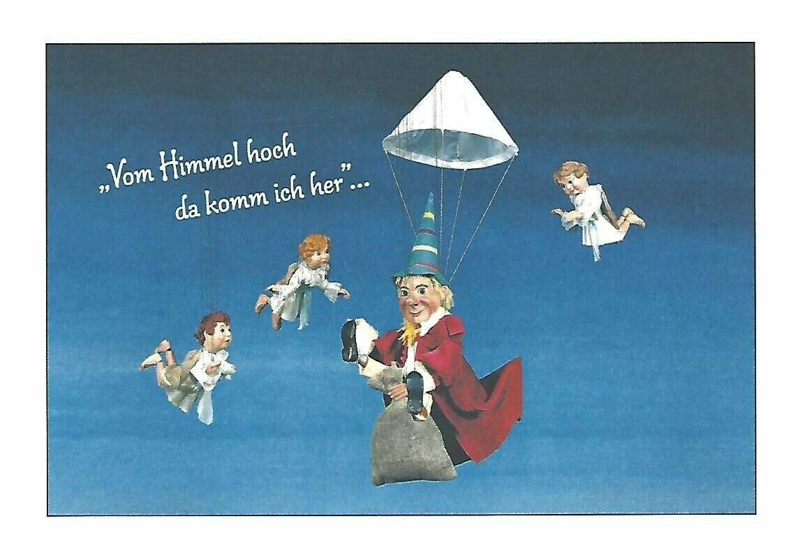 "Vom Himmel hoch ..."
Klappkarte Kasperl
