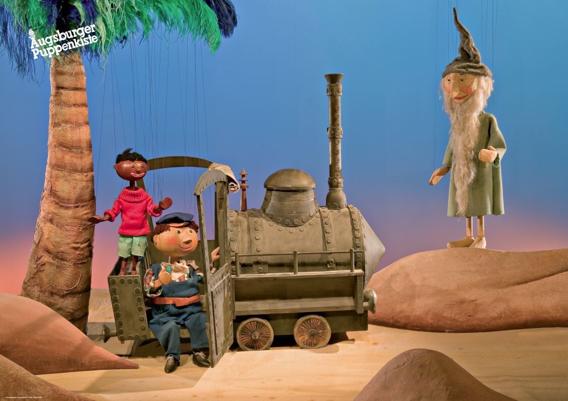 Jim und Lukas in der Wüste Poster