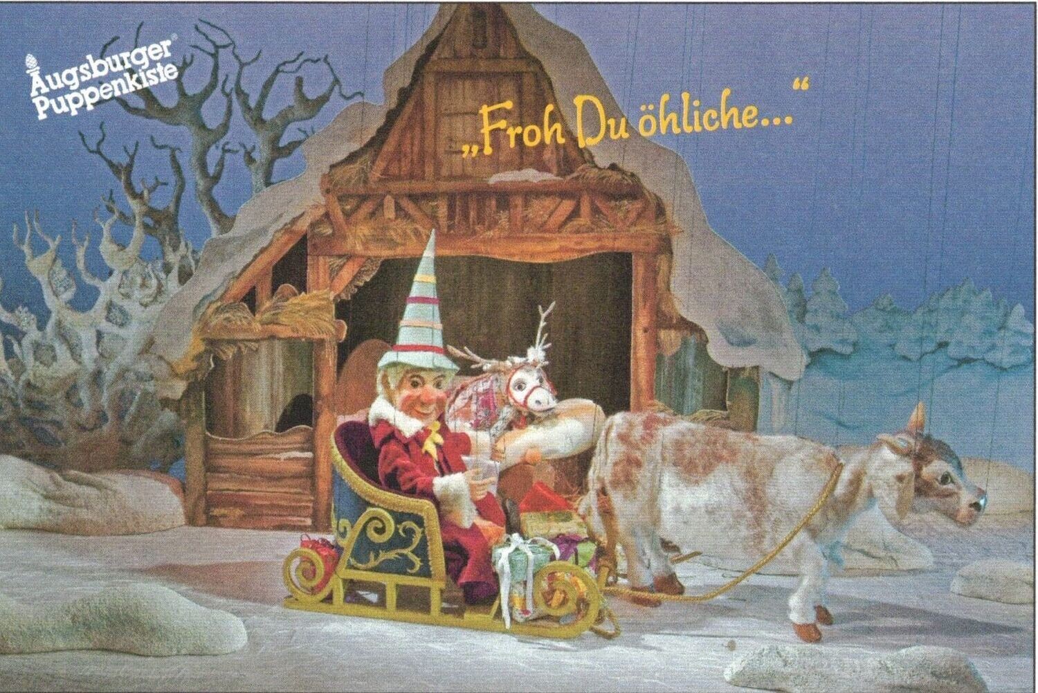 "Froh Du öhliche...." Weihnachts-Klappkarte Kasperl
