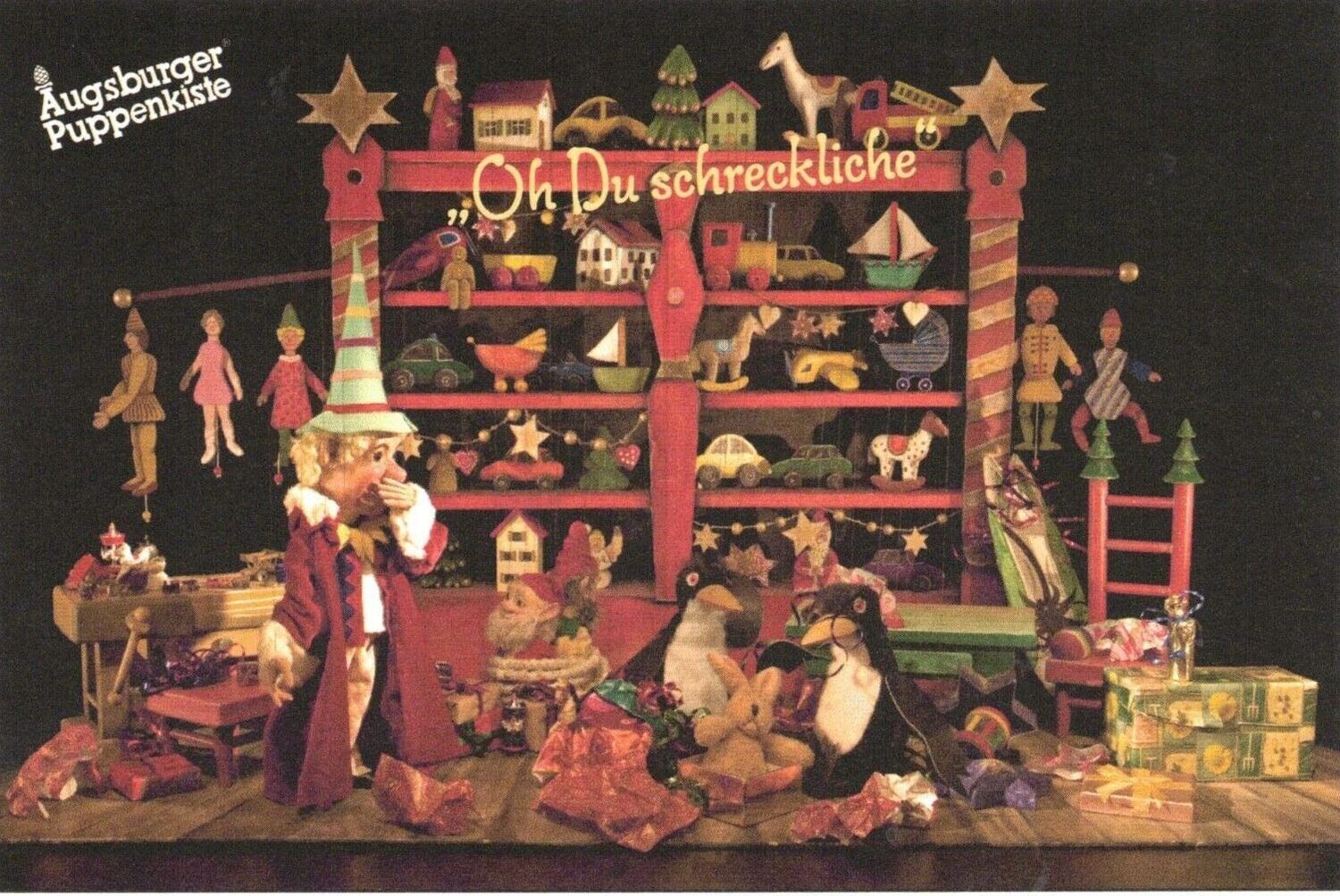 "Oh du schreckliche" Weihnachts-Klappkarte Kasperl