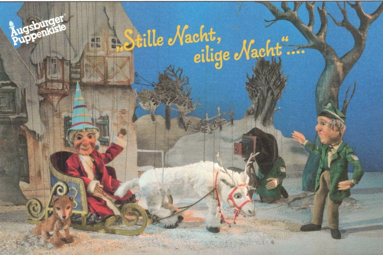 "Stille Nacht, eilige Nacht...." Klappkarte Kasperl