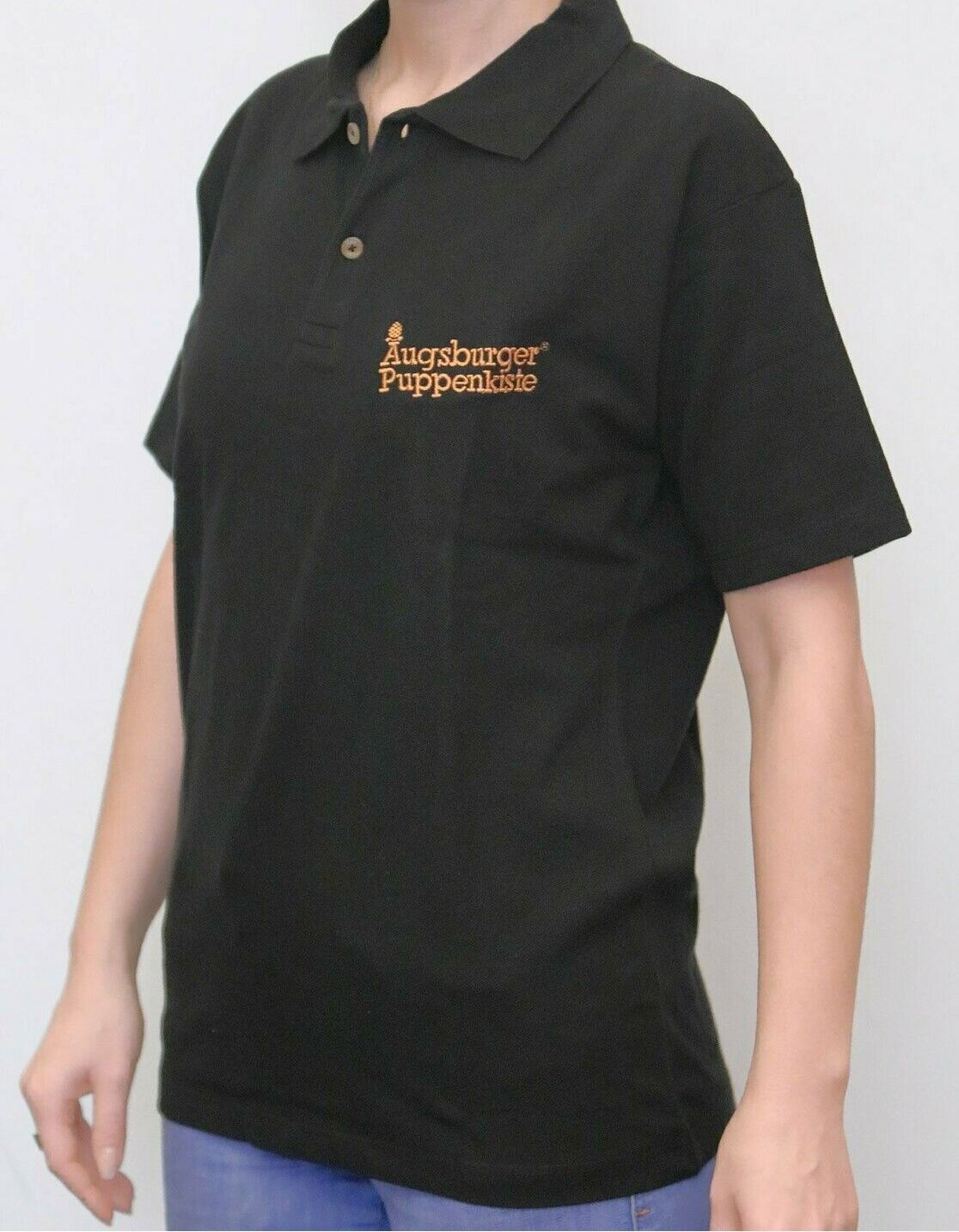 Polo-Shirt "Augsburger Puppenkiste" aufgestickt Größe S