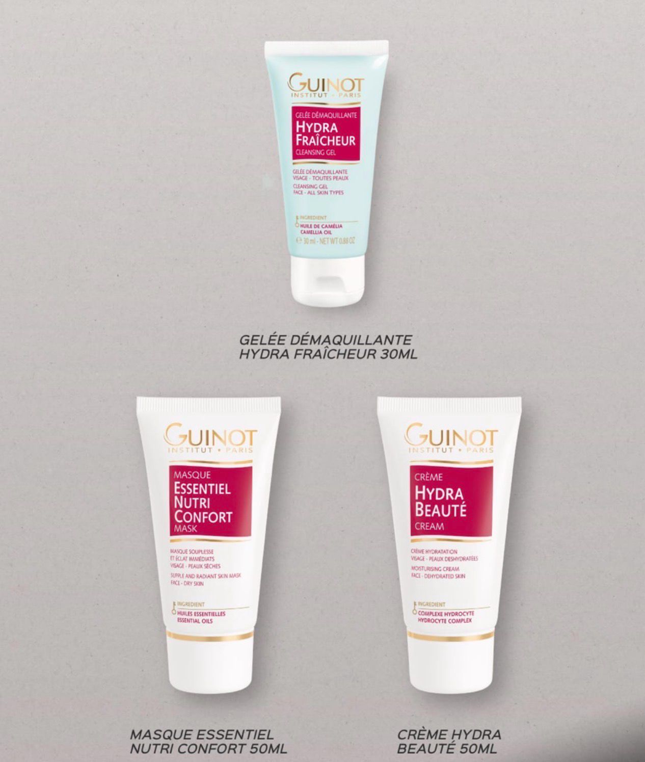 Hydra Beaute Cream And Mask Nutri Confort Essential And Hydra Fraicheur Cleansing Gel Gift Set