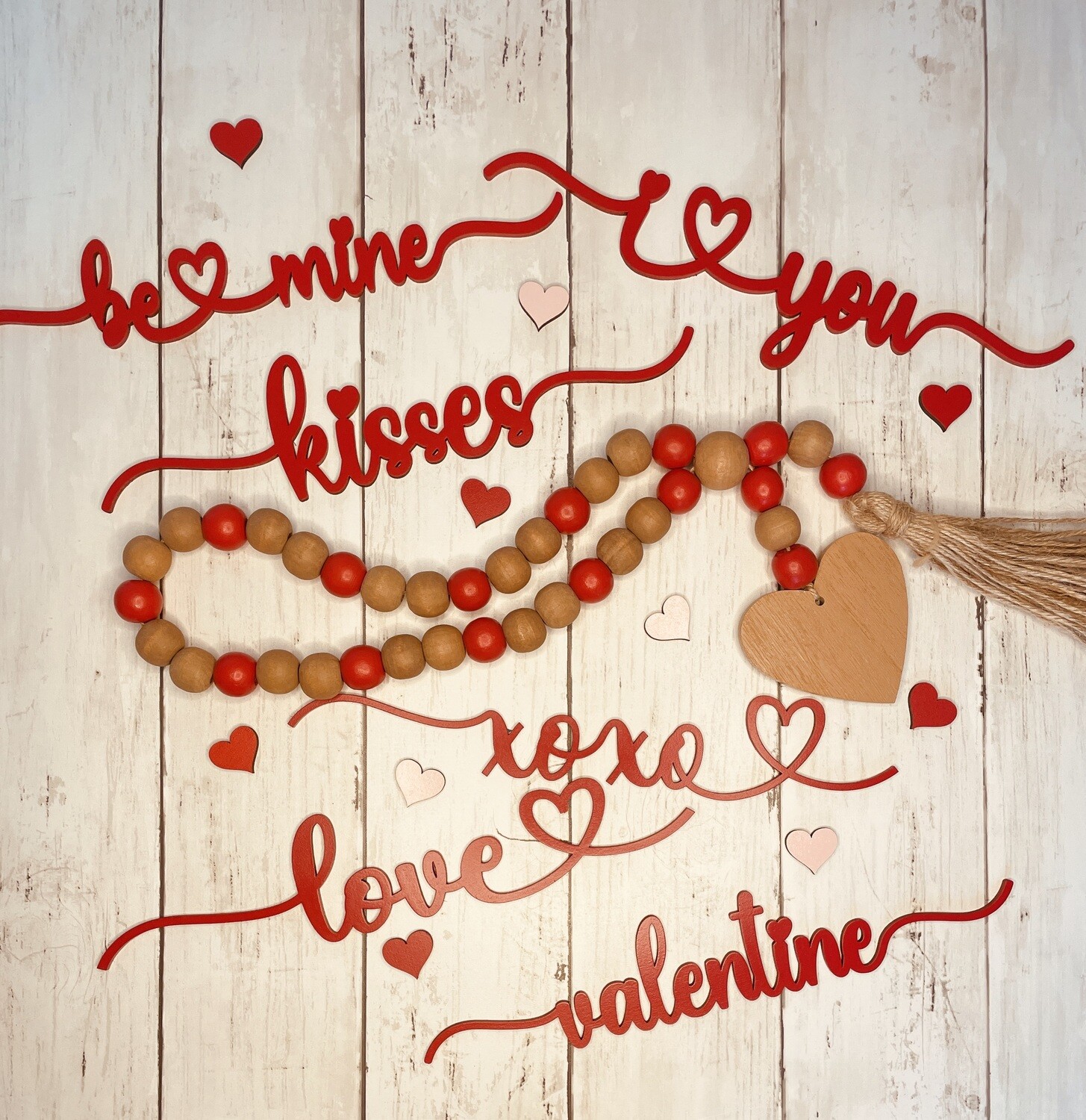 Set of 4 Valentine Place-setter Words