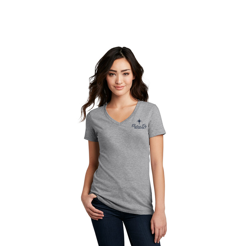 Women's V-neck T-shirt (Grey)